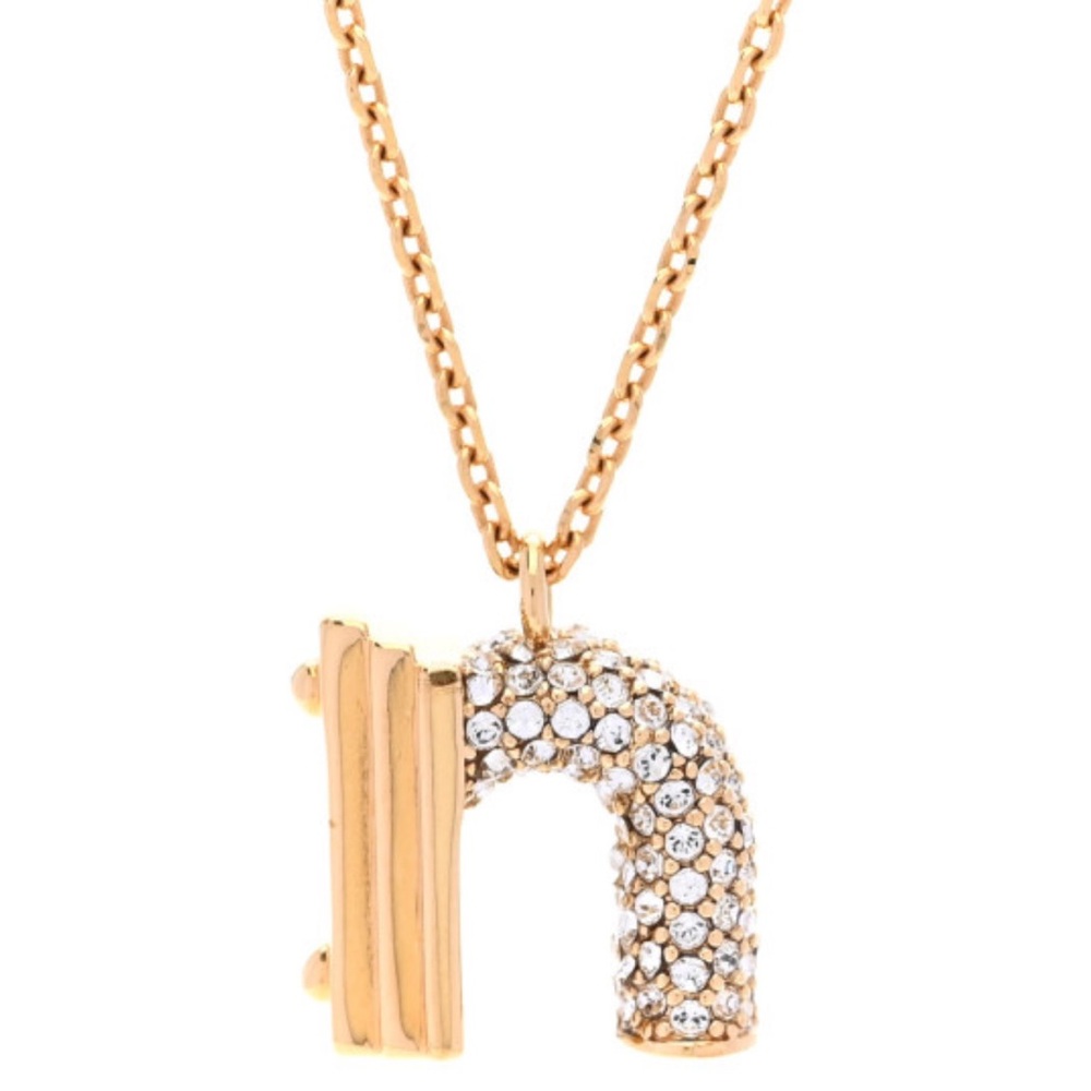 Louis Vuitton Gold & Crystal LV And Me Letter “N” Necklace - Picture 3 of 9